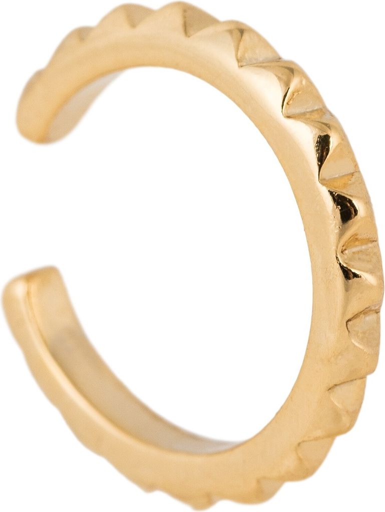 styleBREAKER Damen Ear Cuff Klemm Ohrring mit Zacken Muster, Ohrstecker, Ohrclip, Fake Piercing, Helix 05090020