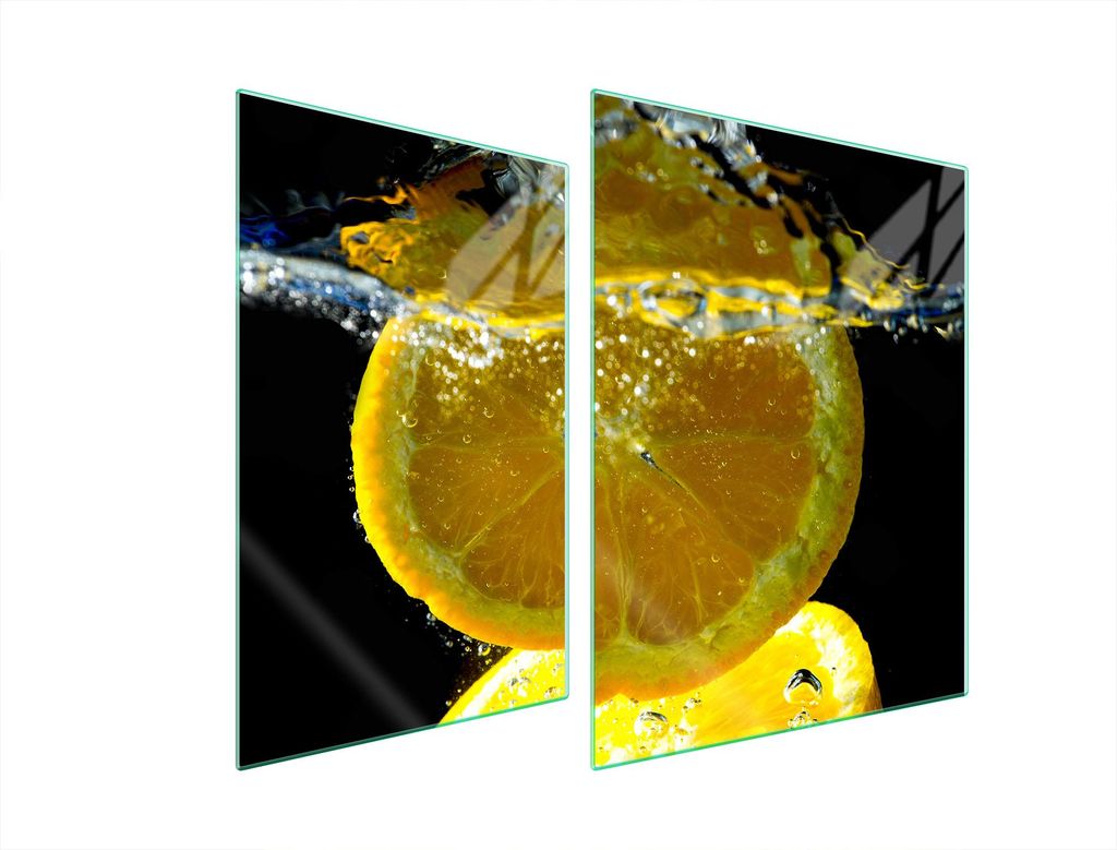 Glasschutzplatte Für Herd 70X52 Zitrone