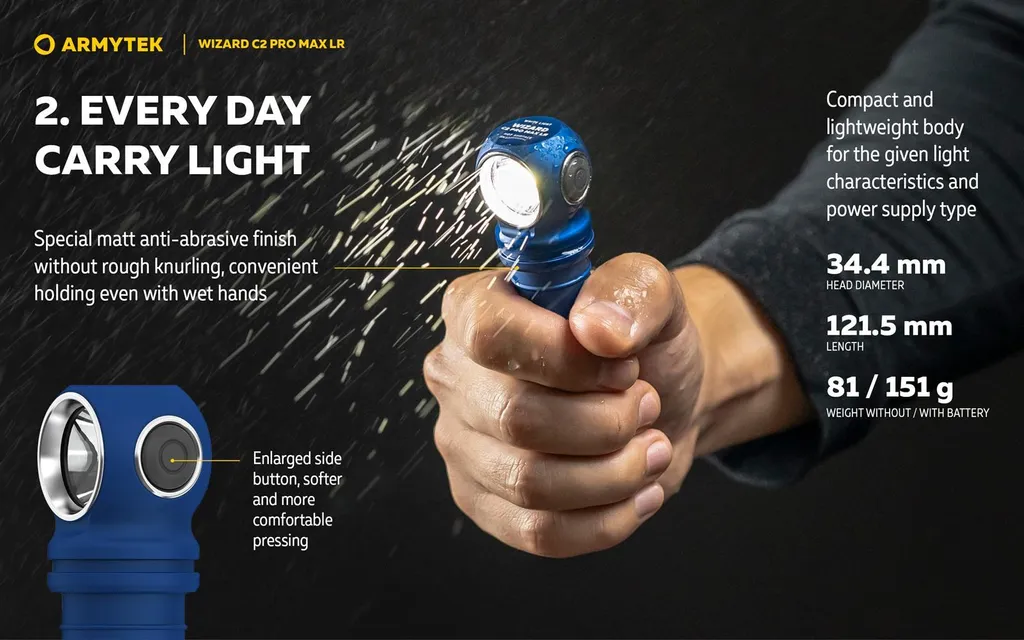 Éclairage Puissant Wizard C2 Pro Max LR Armytek pour Vision Nocturne - 8