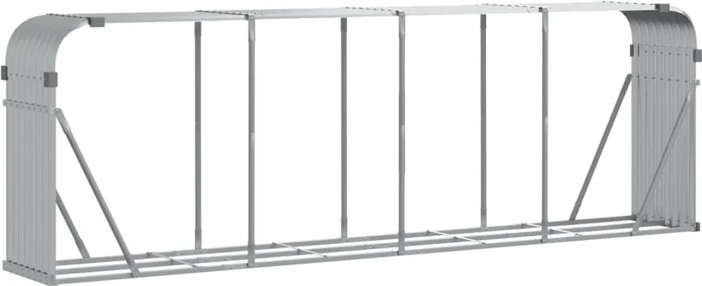 Legnaia Professionale vidaXL 300x45x100 cm Acciaio Zincato Argento