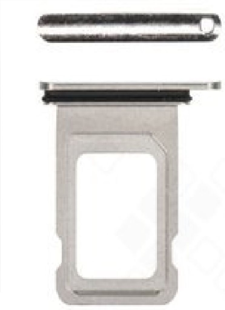 Ersatz SIM Tray Simkartenhalter für Apple iPhone 11 Pro Max (A2218) silberfarben