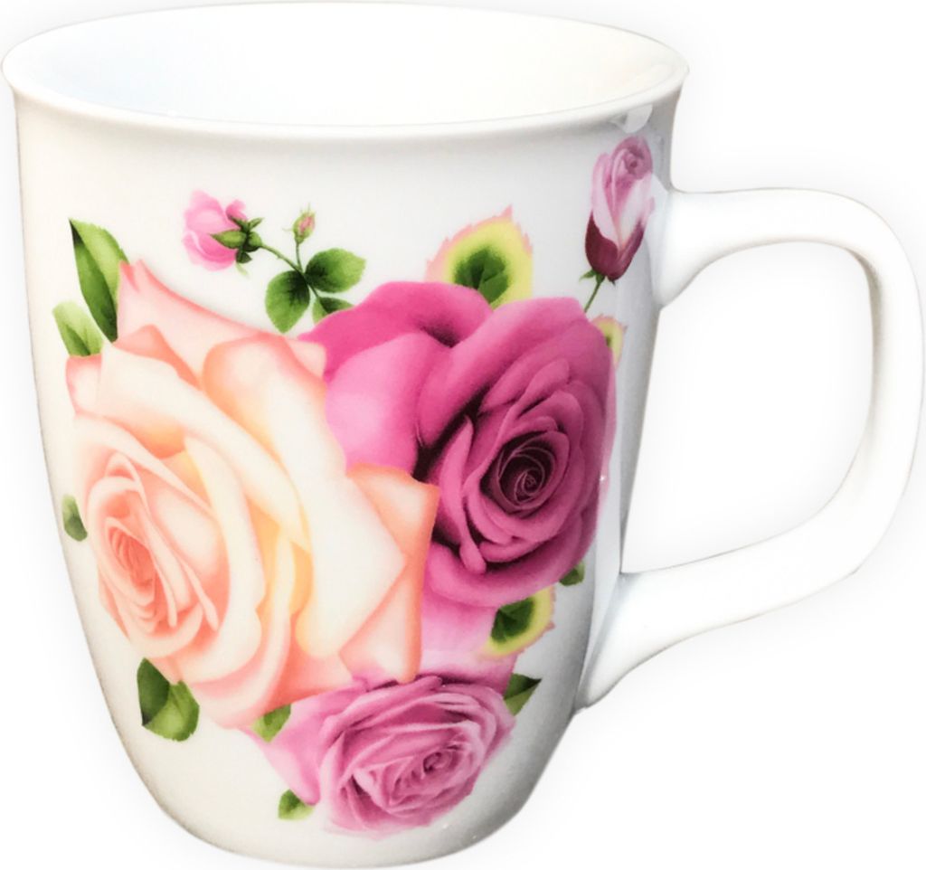 4-Tassen-Set Rosen 0,4 L Kaffebecher