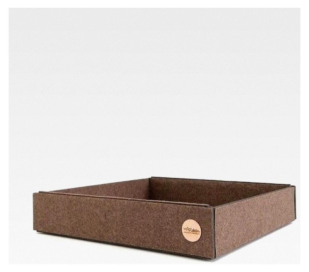 Box FILZ Aufbewahrung Ordnung Schubladenbox Regalbox Schrankbox Korb 8 Größen (hellbraun meliert, 29x30x6cm)