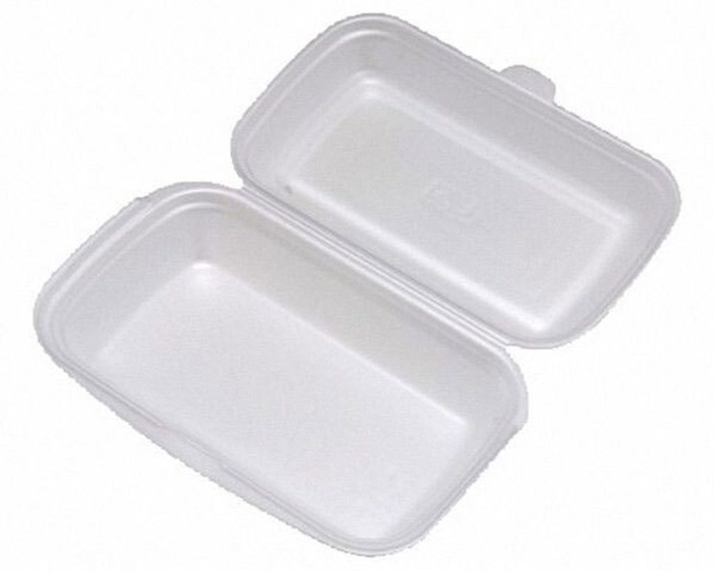 25x Menüboxen Lunch-Boxen weiß 240x133x75 mm geschäumt Produktbild 