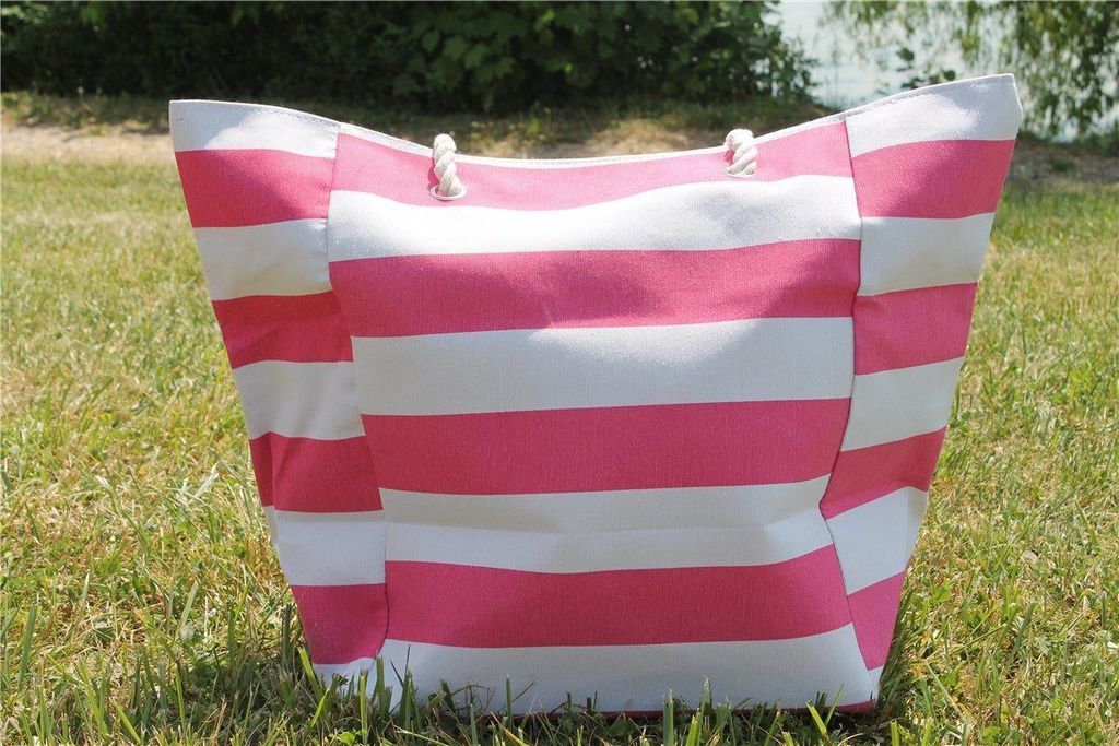 082 XXL Strandtasche rosa Badetasche Shoppingtasche Produktbild 