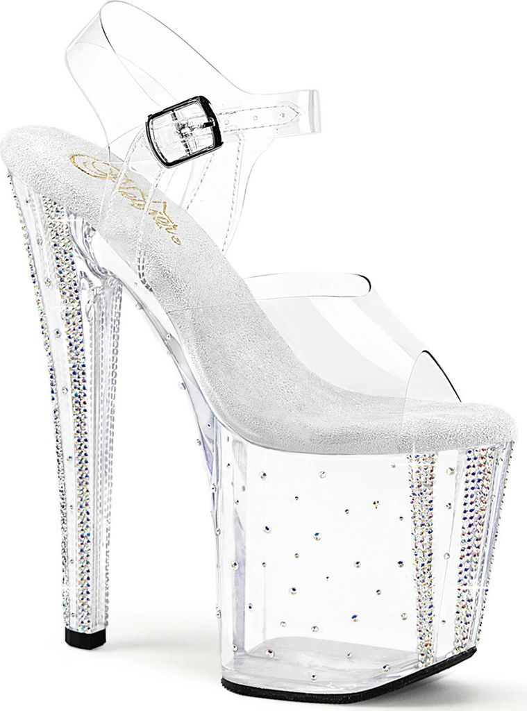 ENCHANT-708RS-01 Damen Sandale von Pleaser, Transparent EU 38, US 8