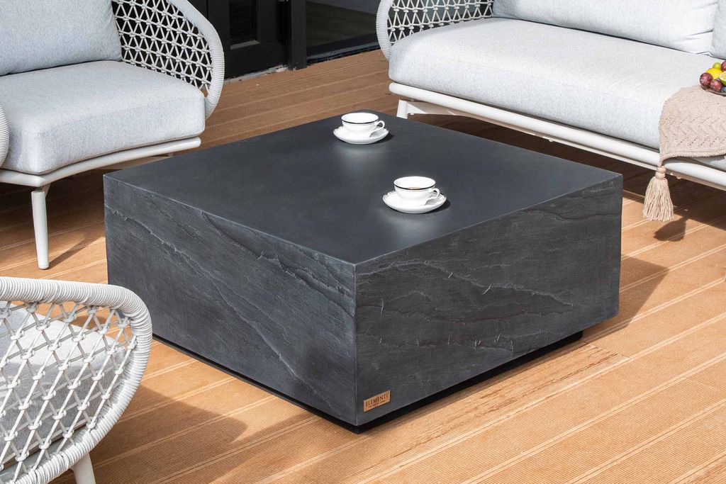 COLORADO Couchtisch aus Beton | stabil | hochwertig | 86 x 86 x 40.6 cm