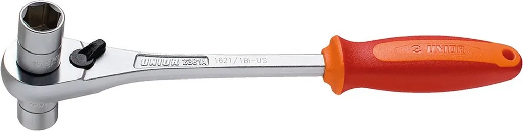 Unior 1621-1BI-US Clé à cliquet à manivelle 3/8" avec adaptateur douille