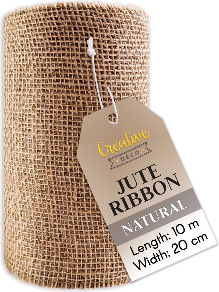 Creative Deco Juteband Jute Tischläufer - Rolle 20 cm x 10 Produktbild 