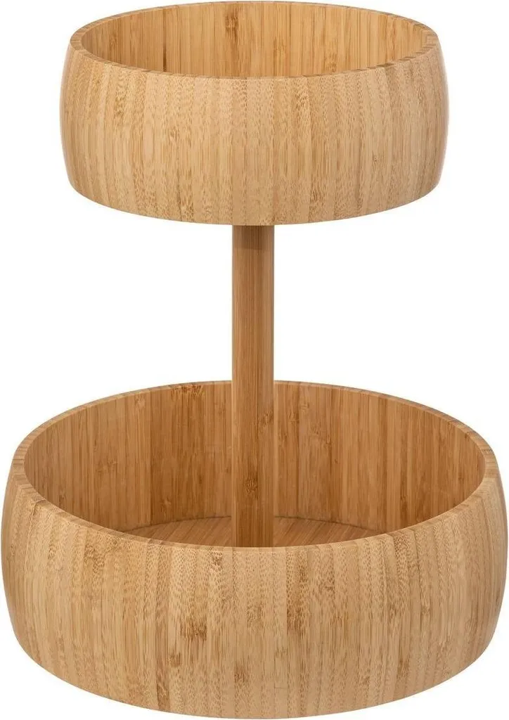 Panier à fruits bambou 2 étages contre le gaspillage - Fraîcheur durable