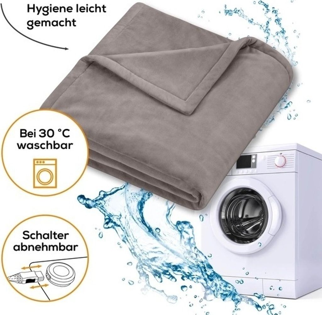 Koc ogrzewany BEURER HD75 z automatycznym wyłącznikiem 100W Zdjęcie produktu 8