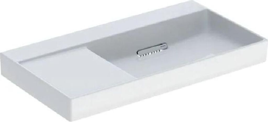 Geberit ONE Waschtisch Abgang horizontal, Ablagefläche links, 90x14,2x48cm, 505.044.00.1