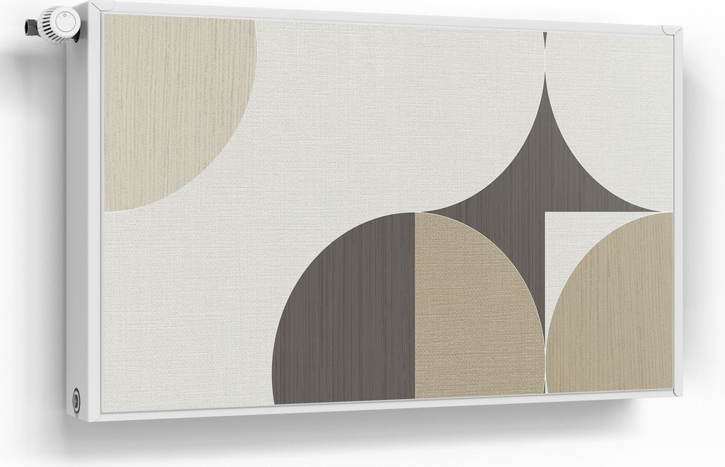 DEQORI Magnetmatte Heizung beschreibbar 100x60 cm 'Geometrische Stille' Magnetfolie