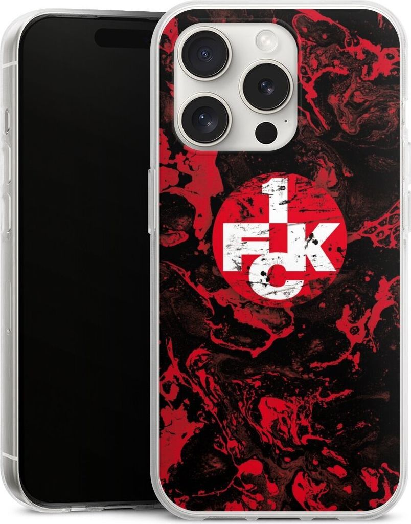 DeinDesign Handyhülle für Apple iPhone 15 Pro Silikon Hülle Case Smartphone Schutzhülle 1. FC Kaiserslautern 1. FCK Logo