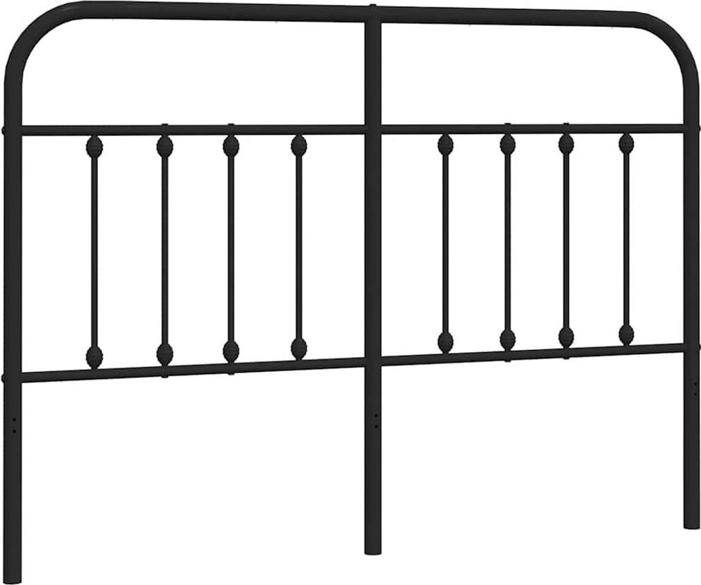 vidaXL Ersatz-Kopfteil Metall Schwarz 135 cm