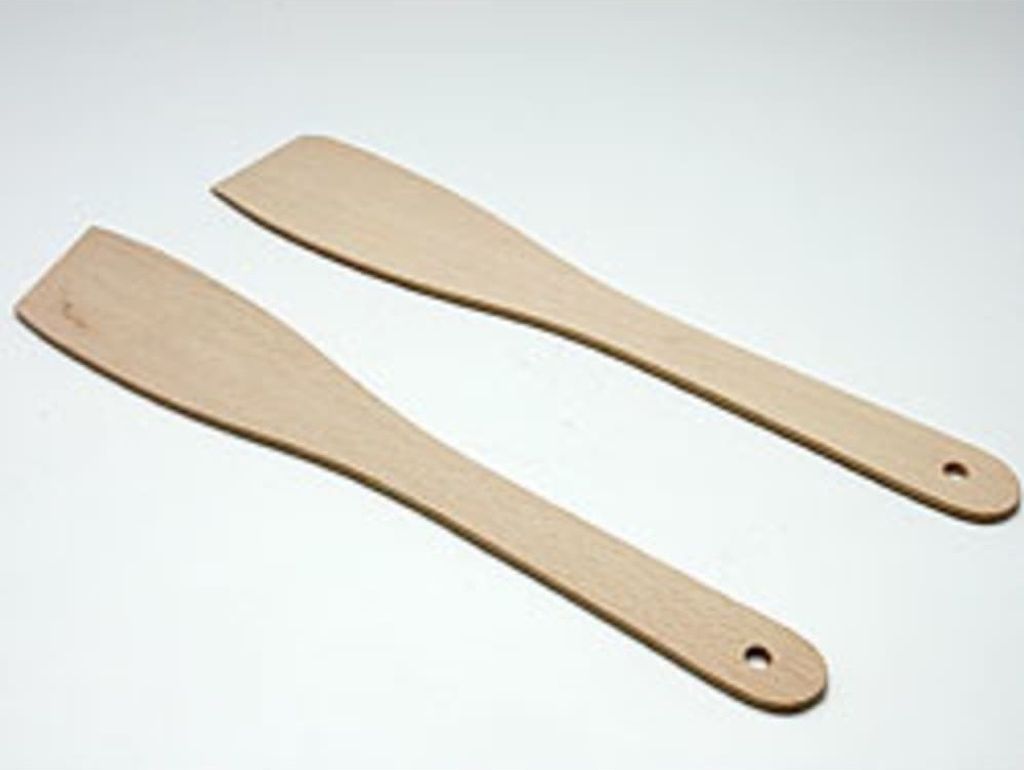 Eleganter Holzpfannenwender 300mm aus europäischem Buchenholz – Perfekter Spatula für schonendes Kochen, 1 Stück Natur