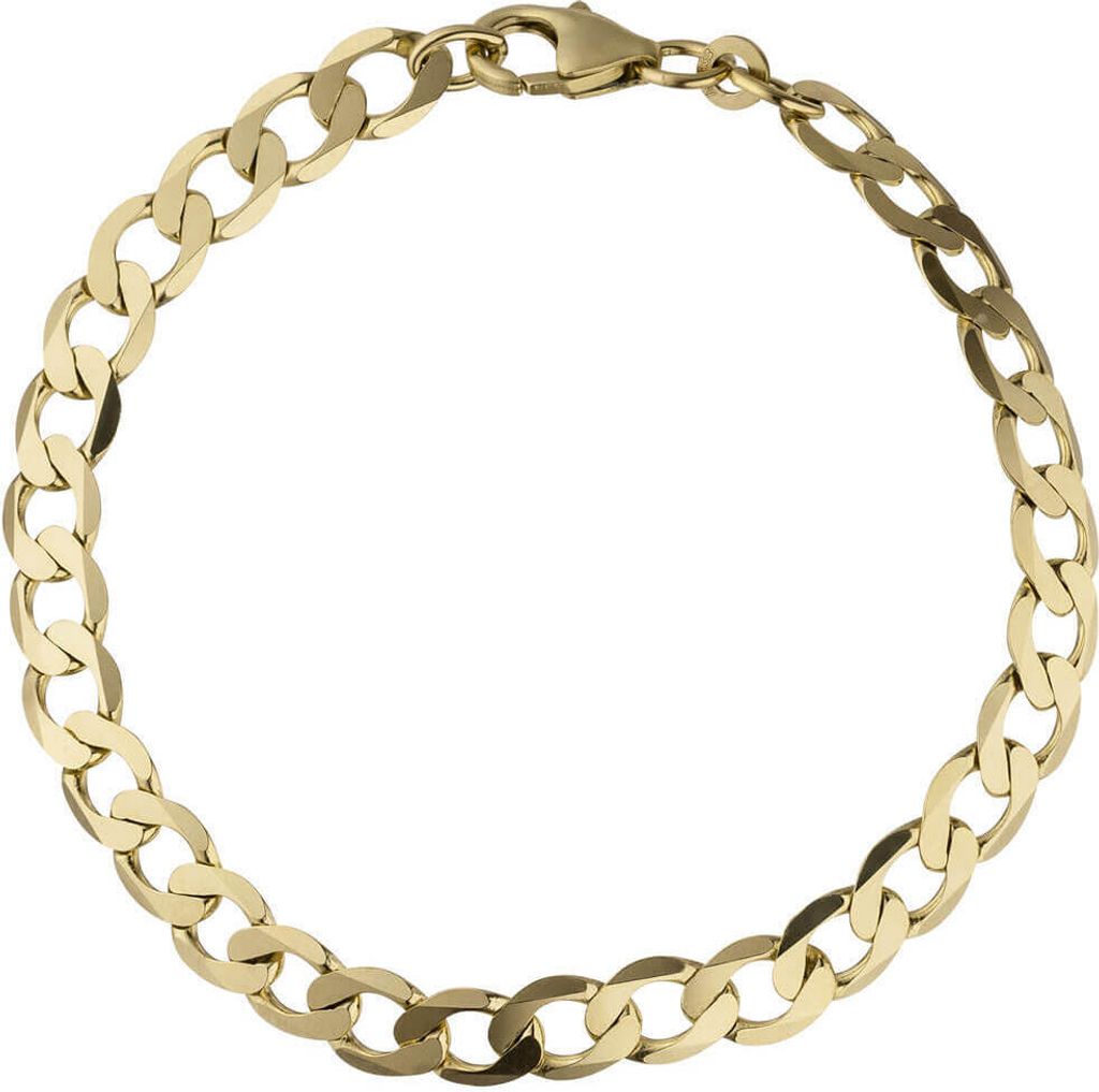 6,6mm Panzerarmband Armband Armkette Armschmuck aus 333 Gold Gelbgold 19cm