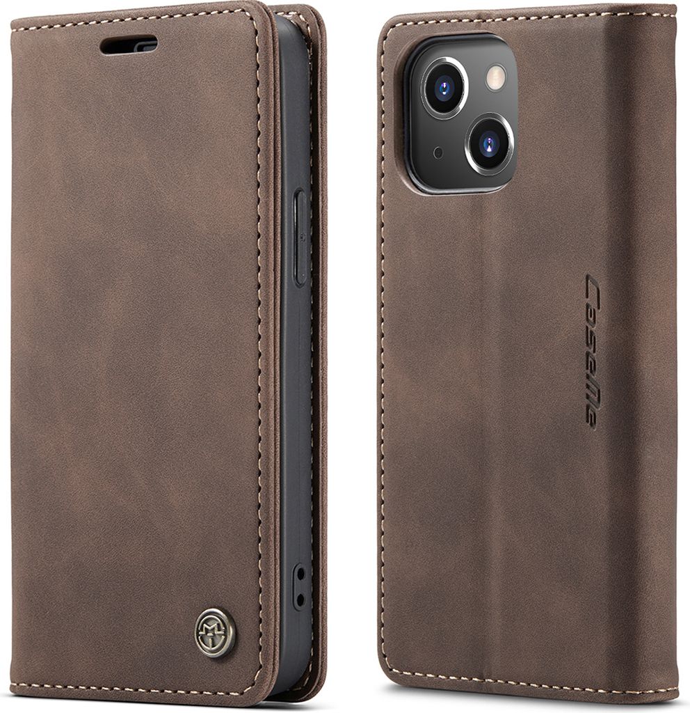 iPhone 13 Mini Hülle, Retro Kunstledertasche TPU Innere, Kartenfächer, Magnetverschluss, Klapphülle mit Standfunktion Schutzhülle für iPhone 1...