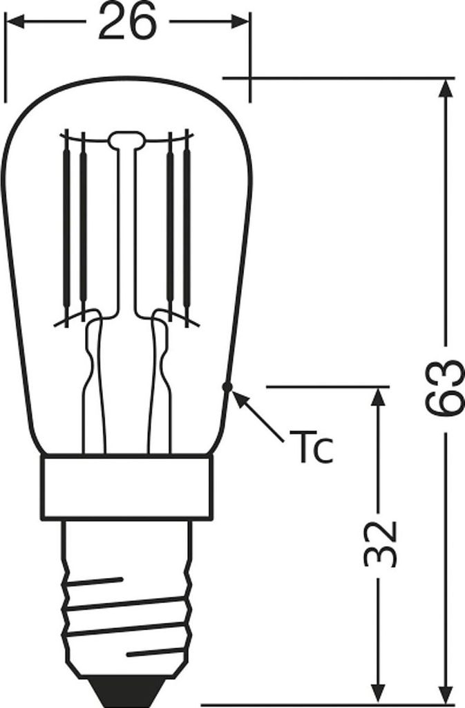 Osram STAR, 2,2 W, 12 W, E14, 110 lm, 15000 h, Warmweiß Produktbild 