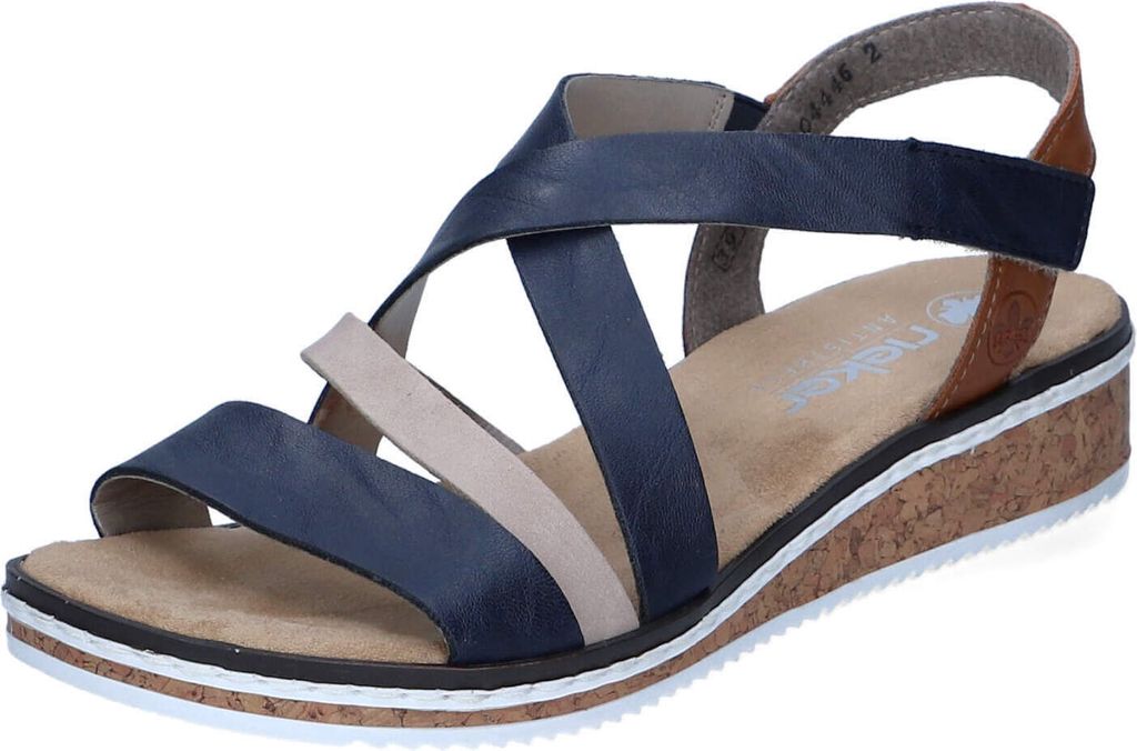 Rieker Keil Sandaletten V3663 Blau EU 37
