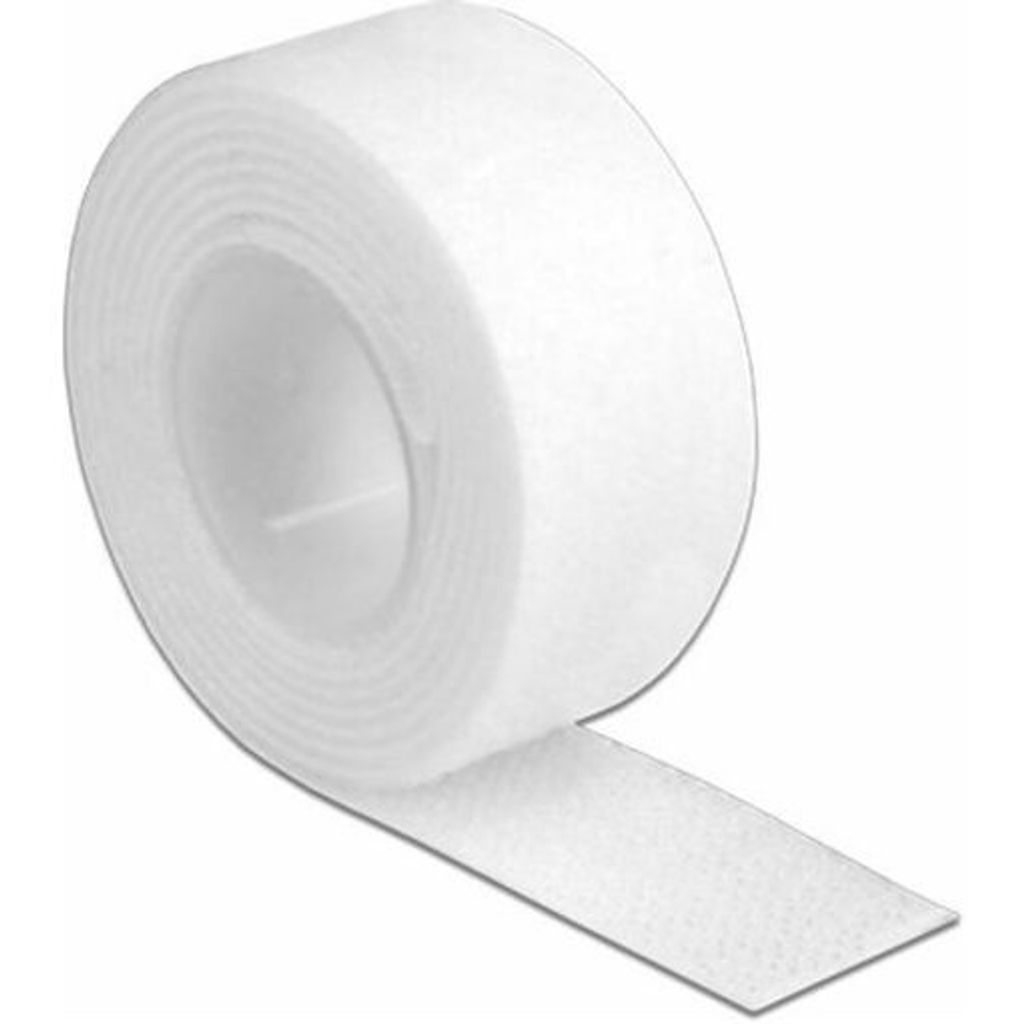 DELOCK Klettband auf Rolle L 1 m x B 20 mm weiß