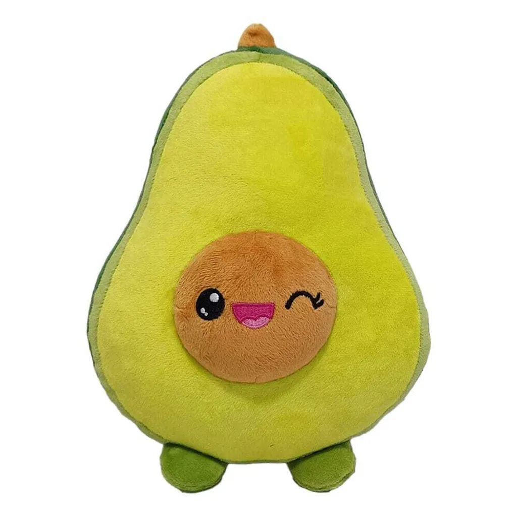 Doudou Avocat en Peluche 28 cm - Coussin Moelleux et Décoratif Vert