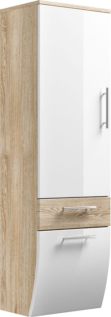 Posseik Hochschrank sonoma-eiche-weiß, Salona (B x T x H) 40 x 134,5 x 30 cm, 5604 24