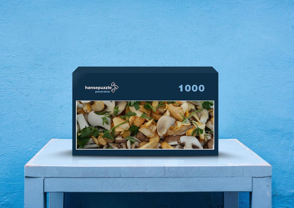 hansepuzzle 40752 - Pilze Puzzle, 1050 Teile, Ernährung, 60,0 x 46,0cm mit hochwertiger Aufbewahrung, Kartonbox und wiederverschließbarem Beutel