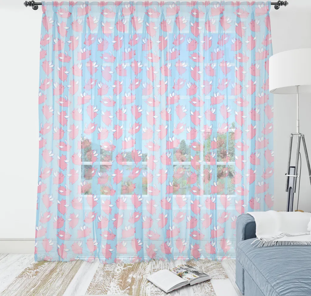 Tapisserie murale XXL pour masquer un mur nu motif cochons roses