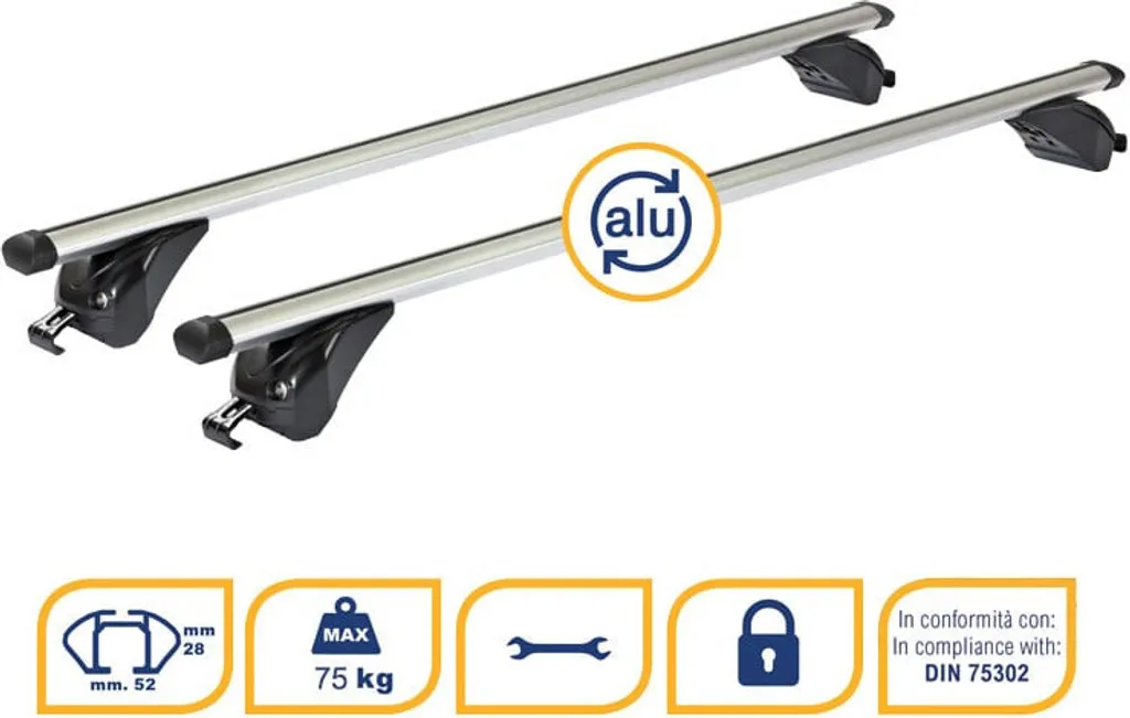 Barre Portatutto K39 King Ford Focus 3 SW 2011-2014 Alluminio 100kg - 8