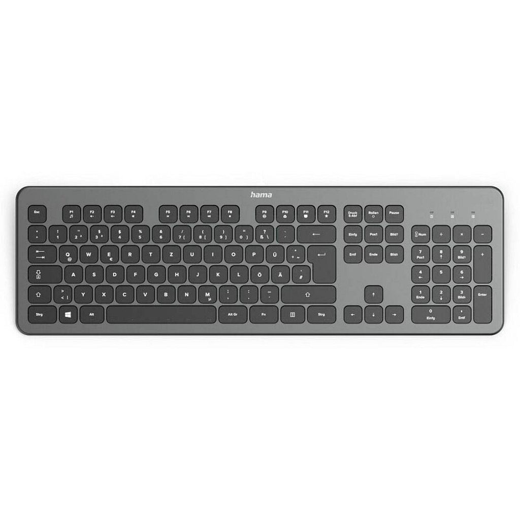 hama KW-700 Klawiatura bezprzewodowa czarna, antracytowa Zdjęcie produktu 
