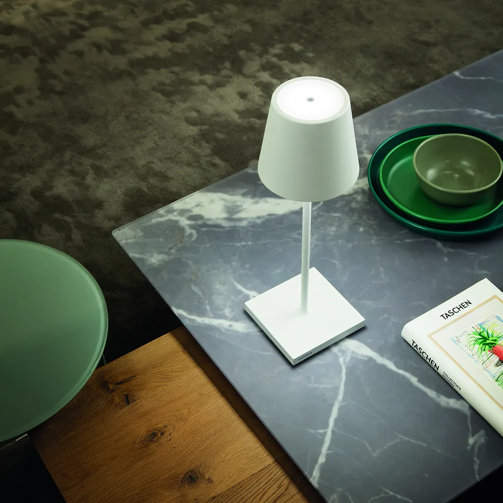 Solution éclairage sans prise : Poldina Pro L Zafferano blanche Ø17 réglable