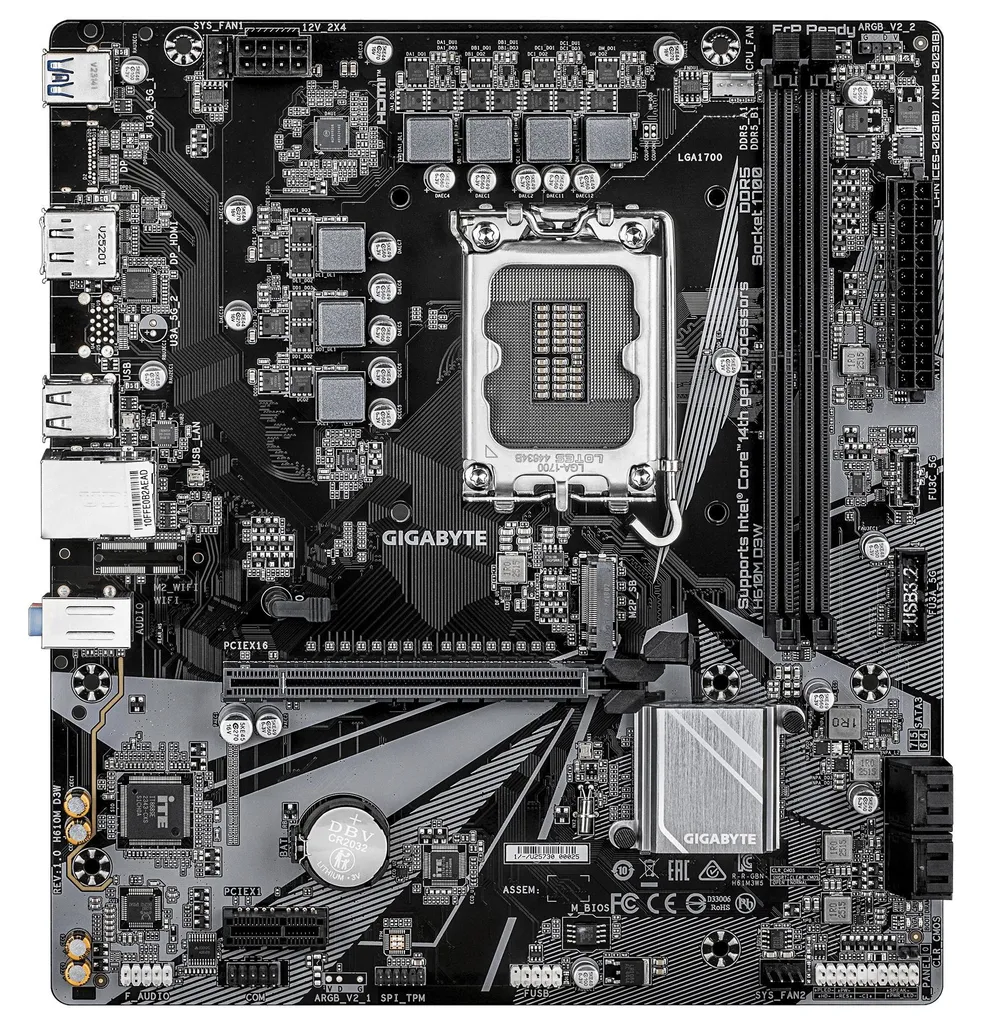 Évoluez vers Intel 14 Gen avec la carte mère Gigabyte H610M D3W DDR5