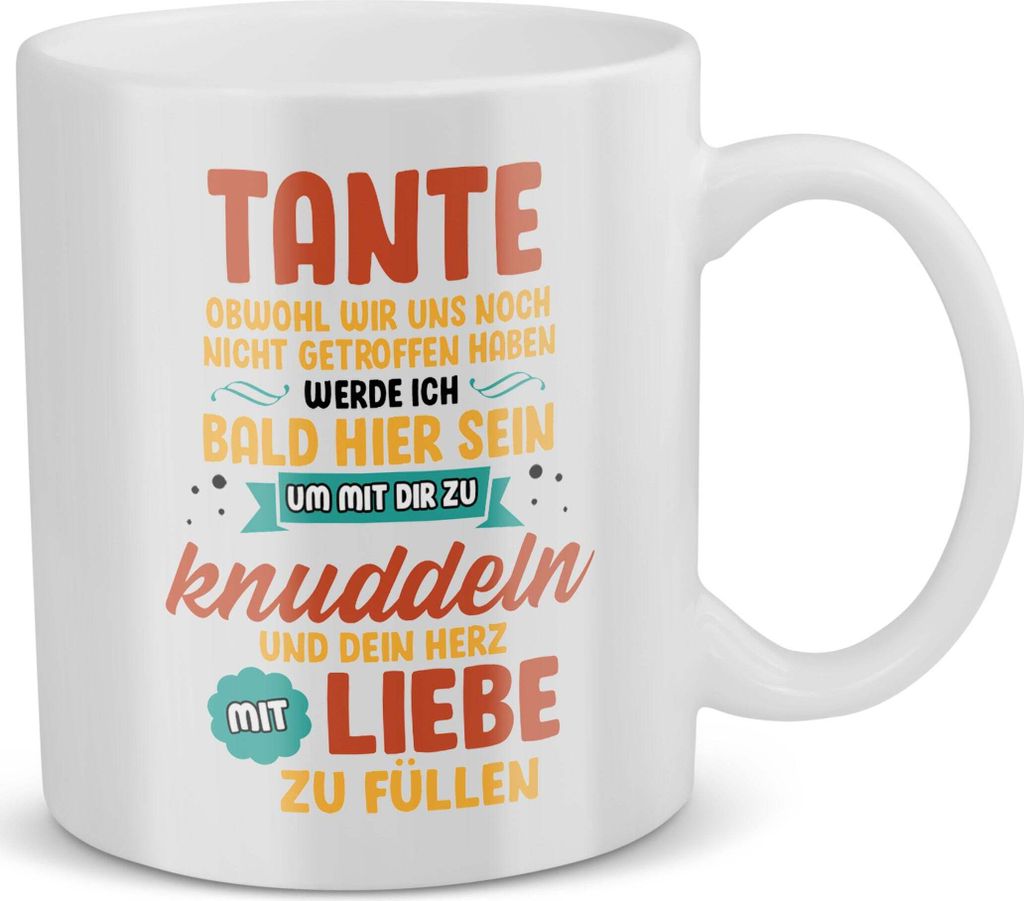 22Feels Du Wirst Tante Schwangerschaft Geschenk Frauen Werdende Tante Schwanger Babyparty Babyshower Geschenkidee Kaffeetasse Haferl Geburtstag Wei...