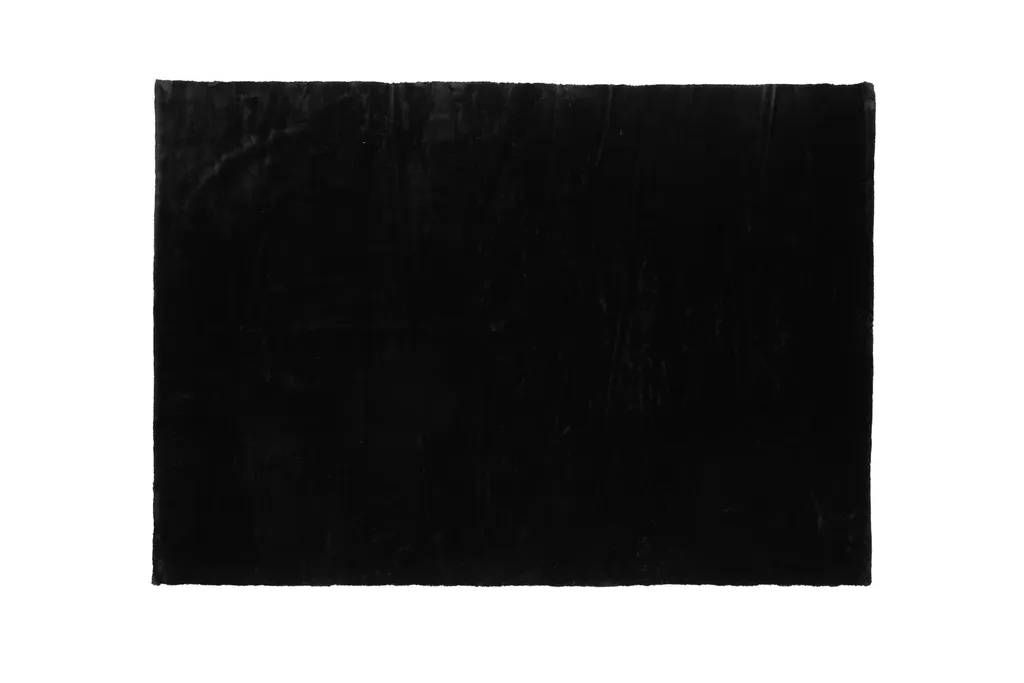 Grand Tapis de Salon Noir 300x200 cm Nina - Revêtement de Sol Textile