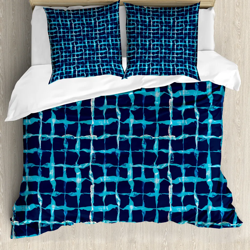 Litanika Set Piumino California King Size 3 Pezzi - Blu Navy, Leggero E Soffice Per Tutte Le Stagioni