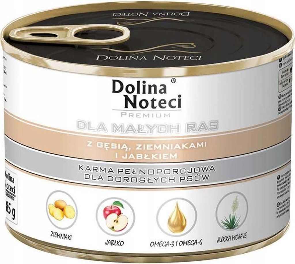 DOLINA NOTECI Premium with goose potatoe and apple Small breeds - Nassfutter für Hunde - 185 g