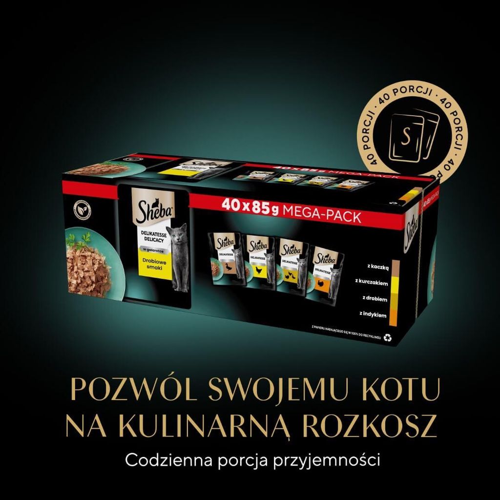 Sheba Delicacy karma dla kota - drobiowe smaki w galarecie Zdjęcie produktu 