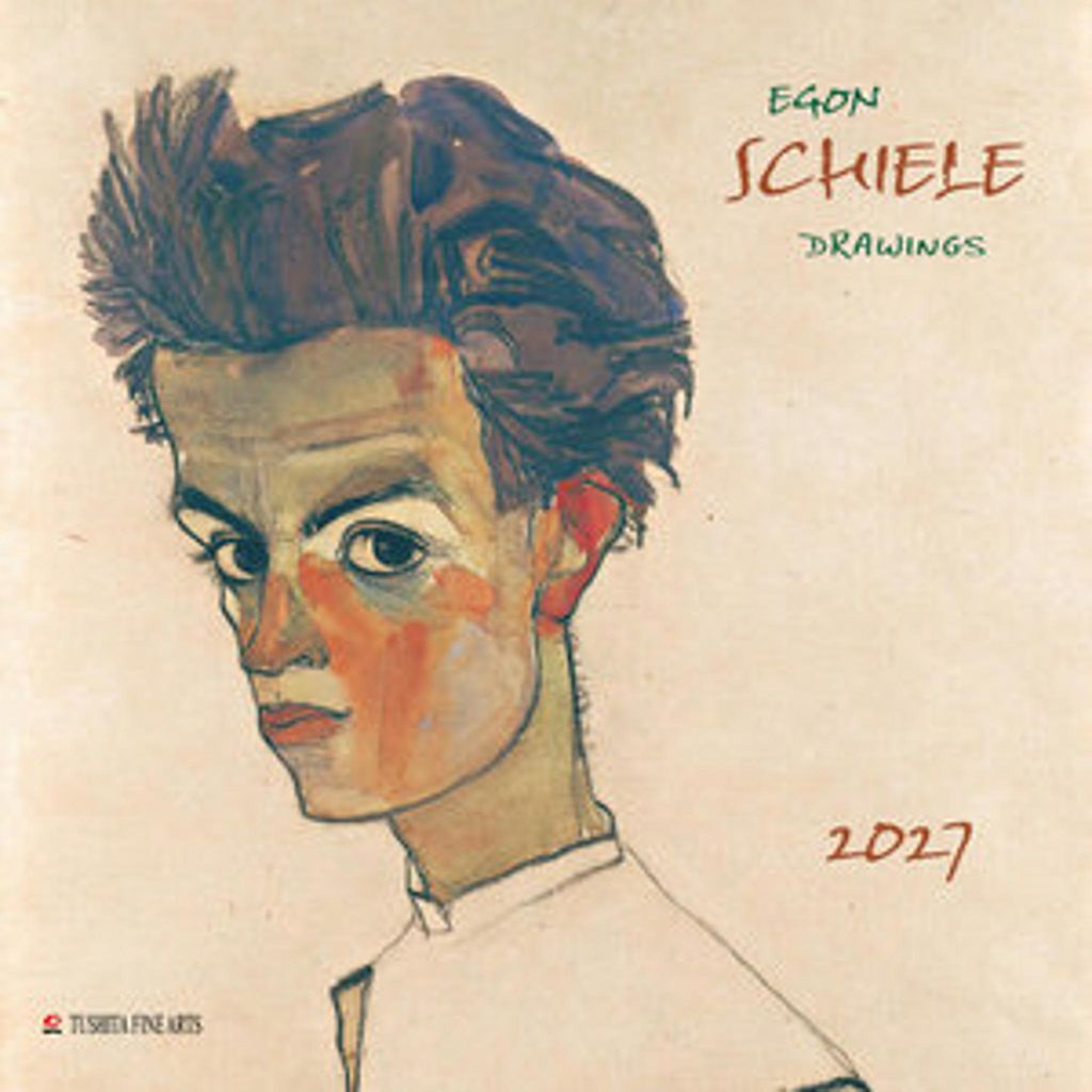 Egon Schiele - Drawings Wandkalender 2027, 16-Monats-Kalender, 30x30 cm, mehrsprachig