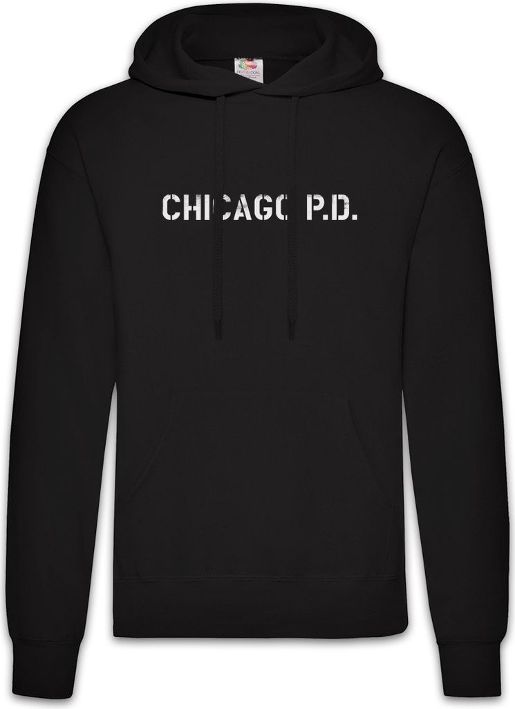 Urban Backwoods Chicago P.D., Herren Hoodie, Farbe: Schwarz, Größe: M
