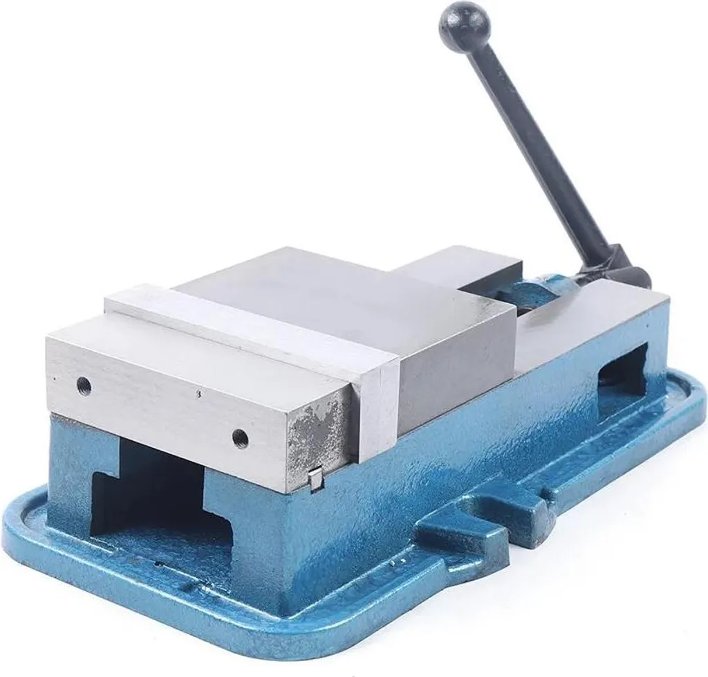 Étau industriel mécanique 15,2 cm force 29 kN en fonte lourde bleu