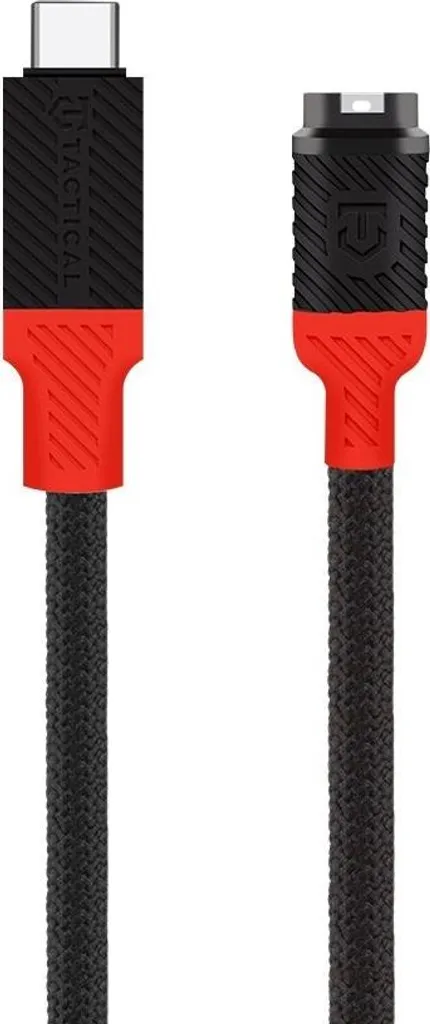 Câble Tactical Recce 3:20 pour Garmin USB-C Noir et Rouge - 1,2m
