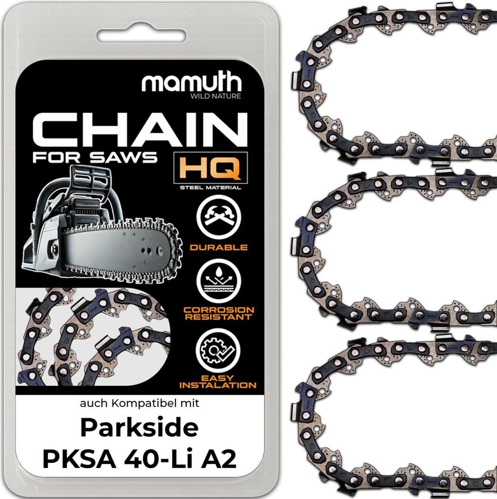 3x Chaîne de tronçonneuse 40cm 1,1mm 3,8" 57TG pour Image du produit 