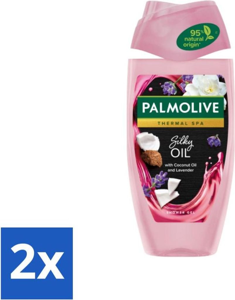 Palmolive Thermal Spa Duschgel – Silky Oil – Seidig weich & feuchtigkeitsspendend – 250 ml - Vorteilspack - 2 Stücke