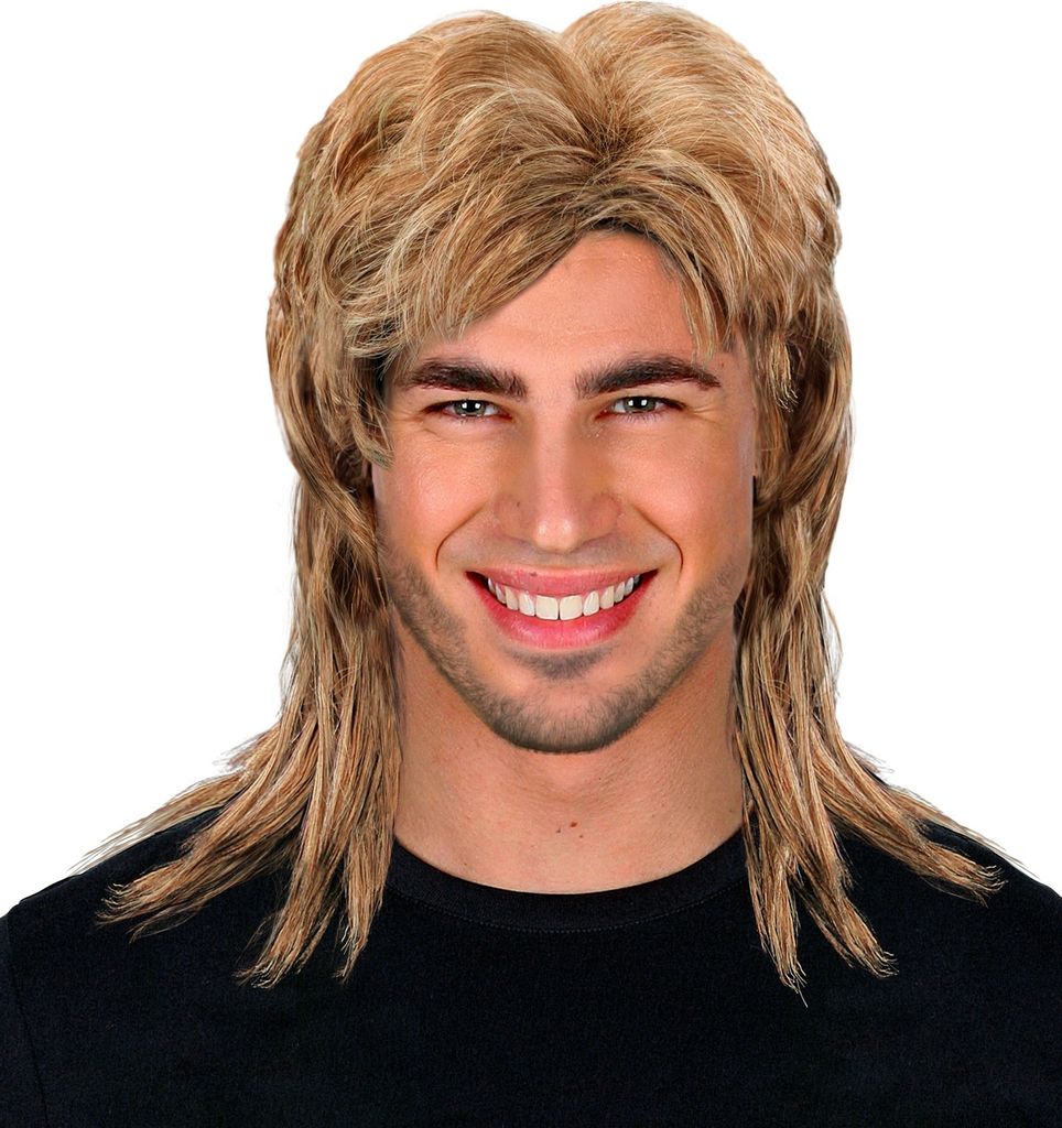 Peruka męska Mullet 80s blond - peruka męska 80s Zdjęcie produktu 