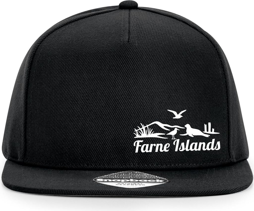 Huuraa Cappy Mütze Farne Islands Vereinigtes Königreich Black Polyester Snapback Kappe Geschenkidee
