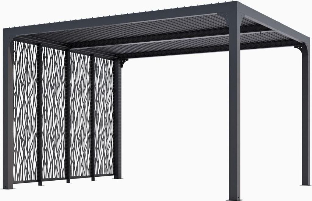 Pergola Bioclimatique Aluminium Gris Anthracite avec 4 Image du produit 