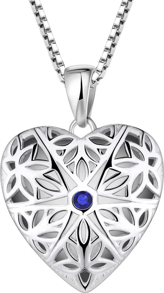Gardez vos proches près du coeur avec ce médaillon argent 925 saphir