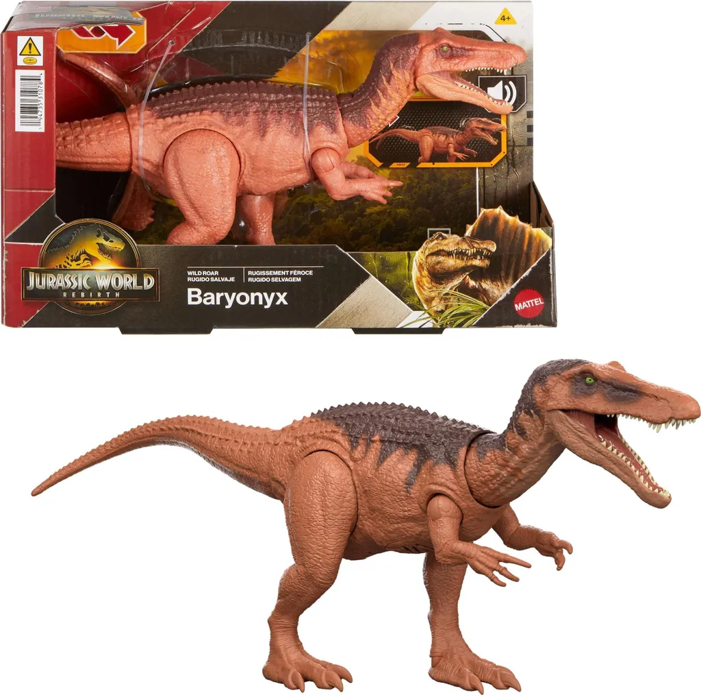 Baryonyx Wild Roar Jurassic World Mattel avec Rugissement et Attaque Choc