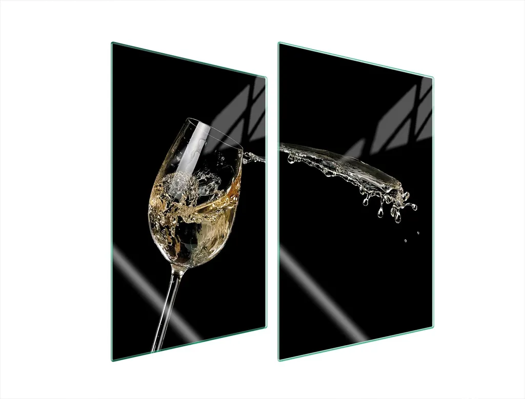 Piastre Copri Fornelli 2 Pezzi 35x52 in Vetro Temperato - Vino Nero